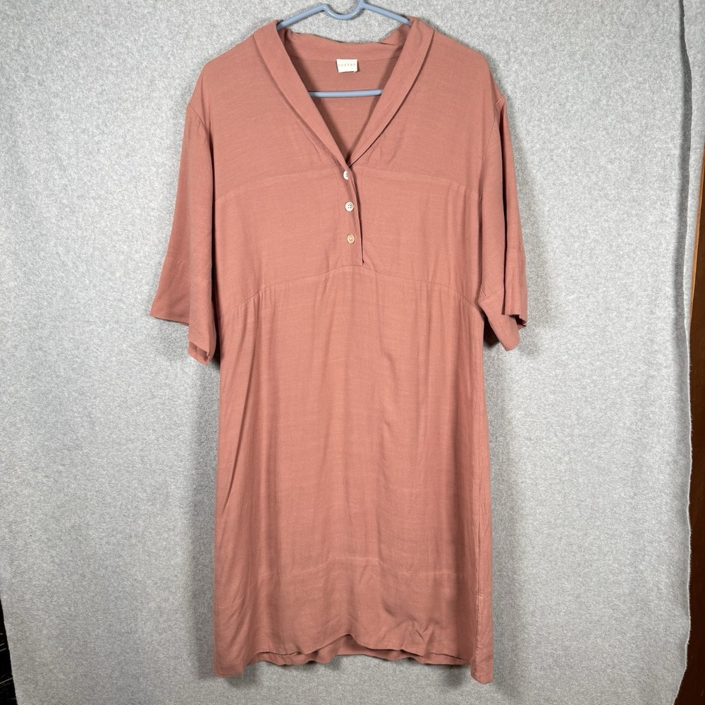 Poetry dress womens 8 pink midi half sleeve tencel stretch